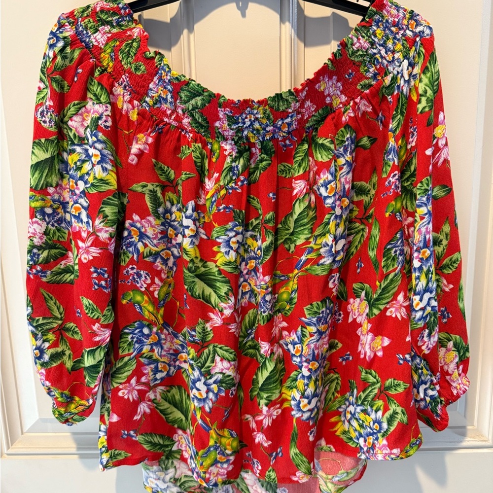 NWOT Lascana Floral Off-Shoulder Top